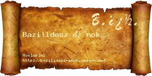 Bazilidesz Énok névjegykártya